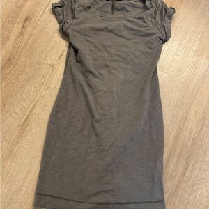Banana Republic Tshirt Dress with button detail. Heathered grey color. XS.